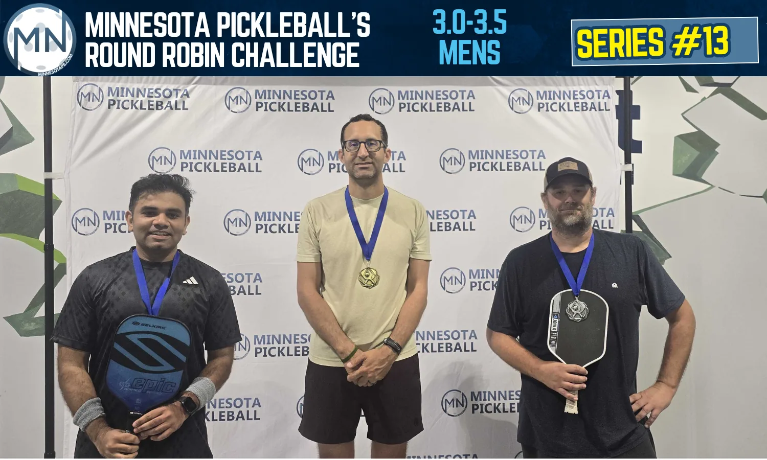 Minnesota Pickleball's Round Robin Challenge Series #013 Minnesota Pickleball medalists