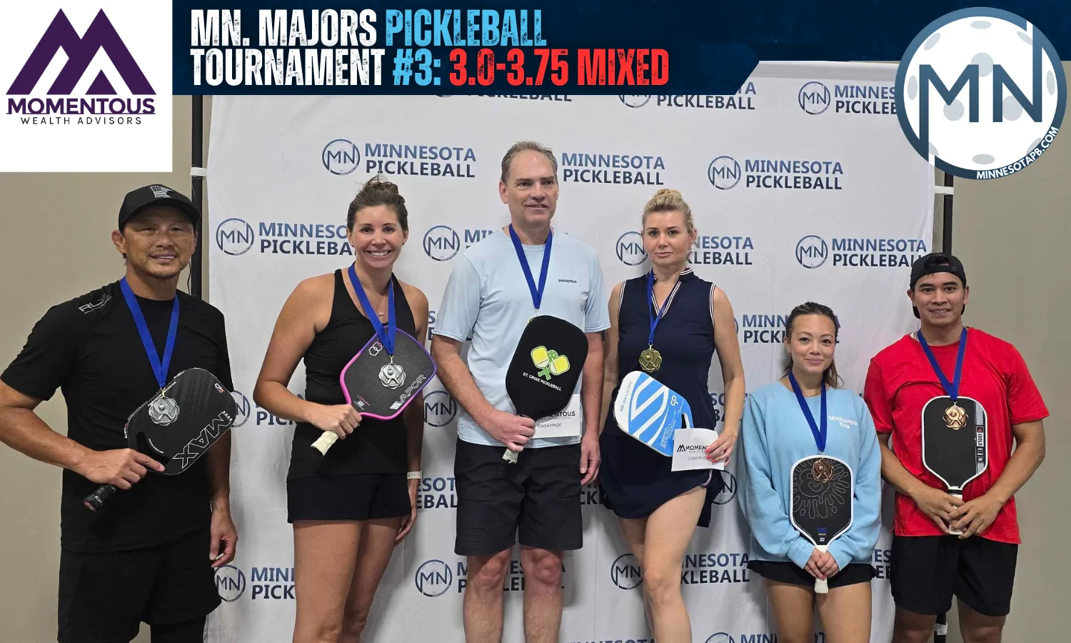 Minnesota Majors #3 Minnesota Pickleball medalists