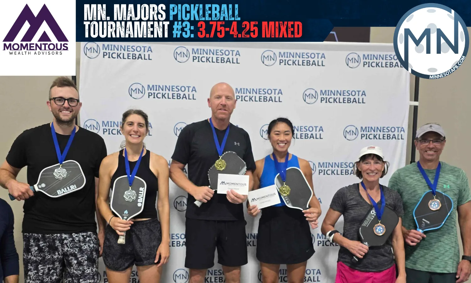 Minnesota Majors #3 Minnesota Pickleball medalists