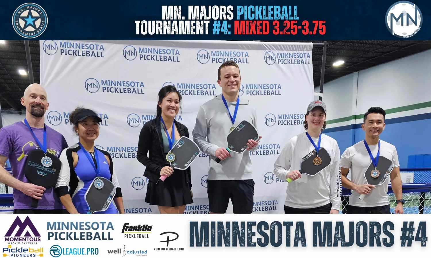 Minnesota Majors #4 Minnesota Pickleball medalists