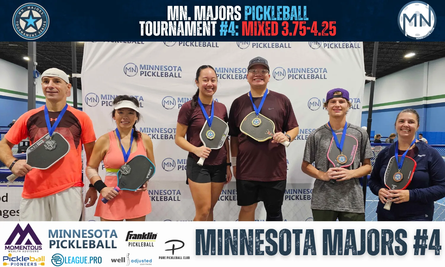 Minnesota Majors #4 Minnesota Pickleball medalists
