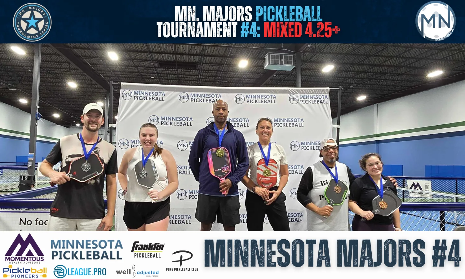 Minnesota Majors #4 Minnesota Pickleball medalists