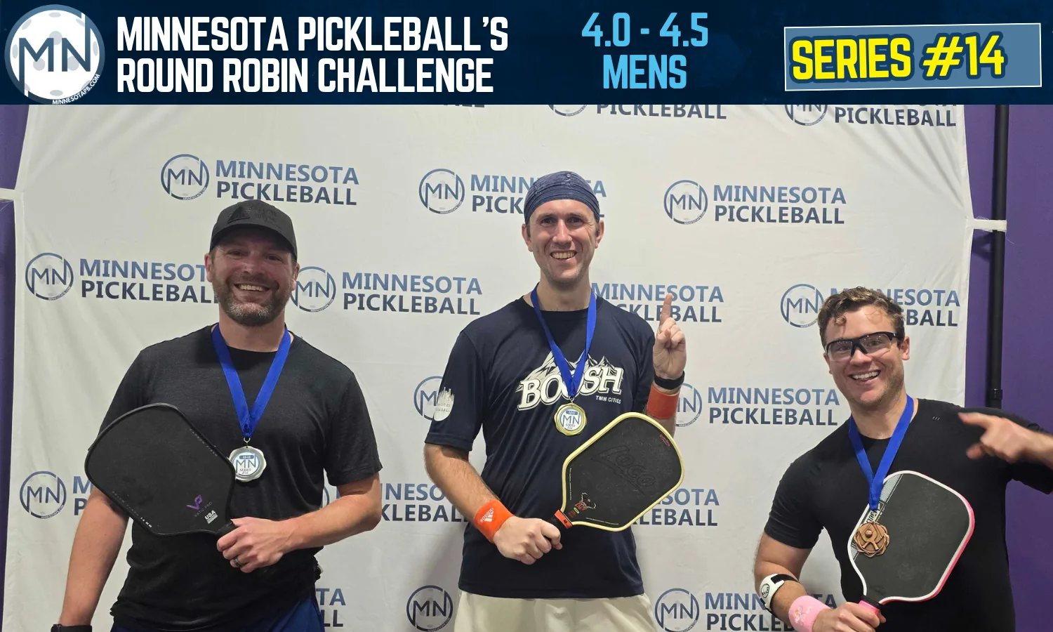 Minnesota Pickleball's Round Robin Challenge Series #014 Minnesota Pickleball medalists