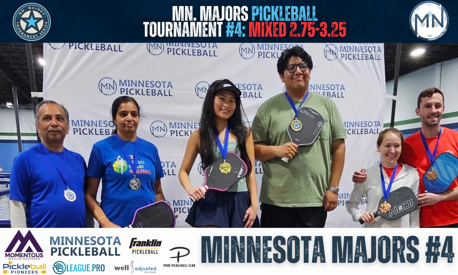 Minnesota Majors #4 Minnesota Pickleball medalists